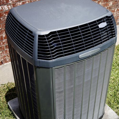 view from above of an air conditioner compressor